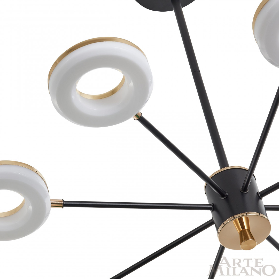 Люстра на штанге Arte Milano Ferrara 277499/8 BK/GD