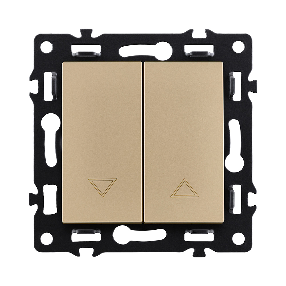 Механизм управления жалюзи 2-клавишный, золотой Kollinger Asthetik AS-013GD