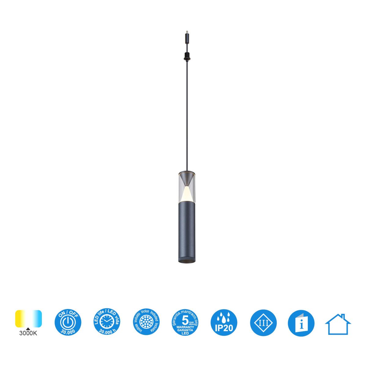 Подвесной модульный светильник без основания Mantra Spark 9325