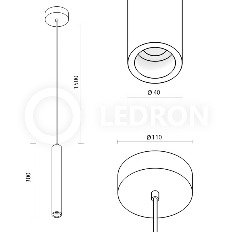 Подвесной светильник LeDron 2548C 00000013332