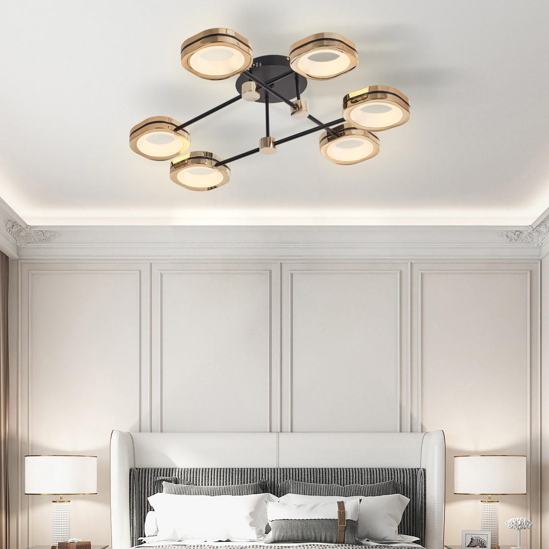 Потолочный светильник Arte Milano Ferrara 277999/6 BK/GD