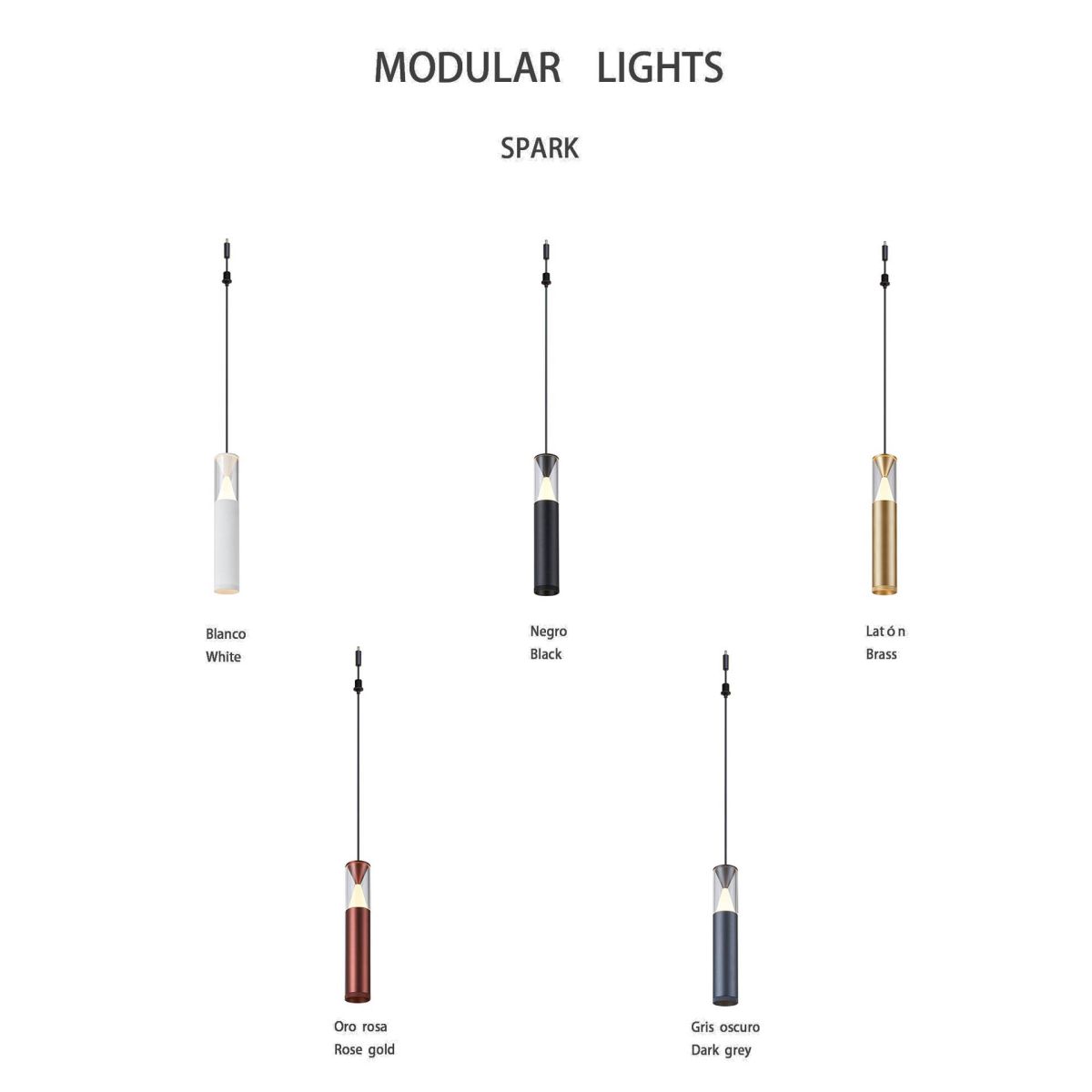 Подвесной модульный светильник без основания Mantra Spark 9323