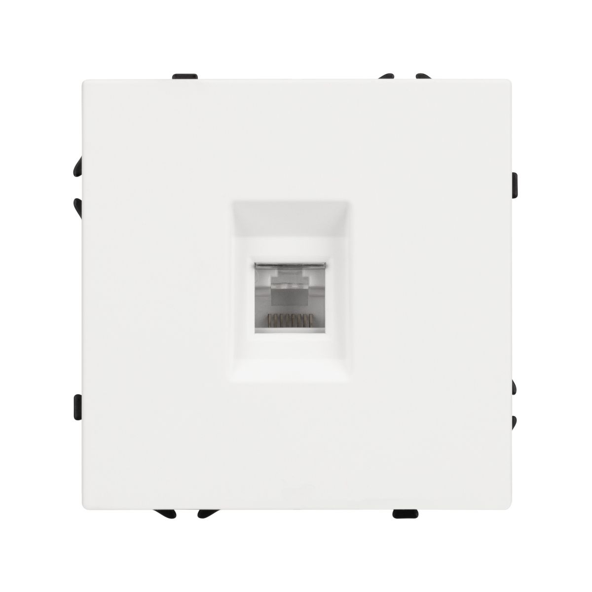 Розетка телефонная софт-тач белый кварц Arlight SCT-MTL1-SFPL-WH (RJ-11, 4C) 054300(1)