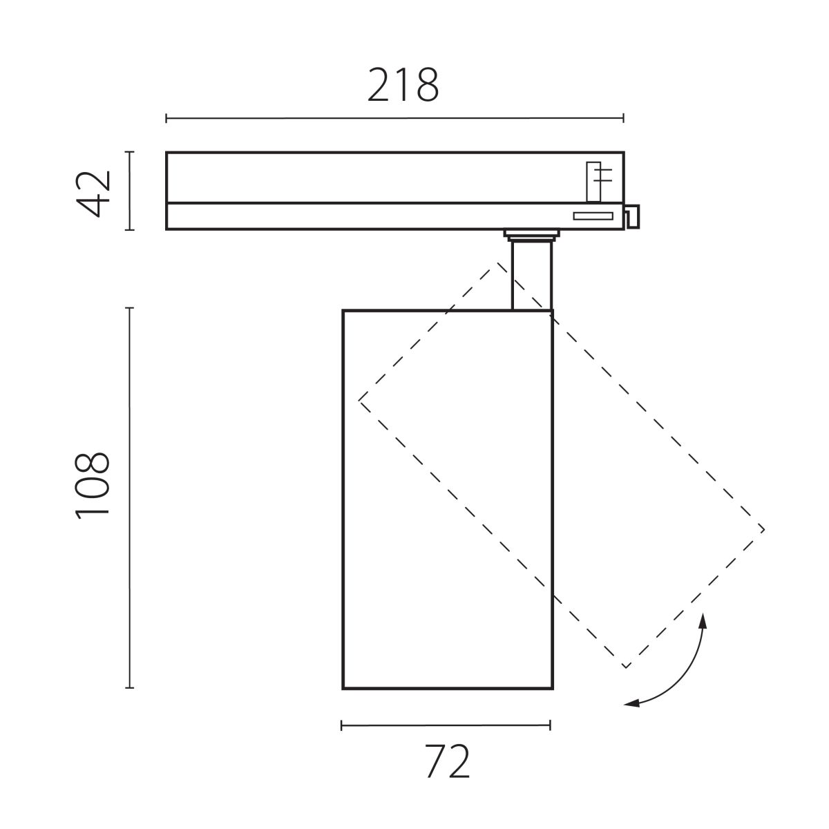Трековый трехфазный светильник Quattro LED с управлением TRIAC Lightstar Alta Base A5236TRIAC