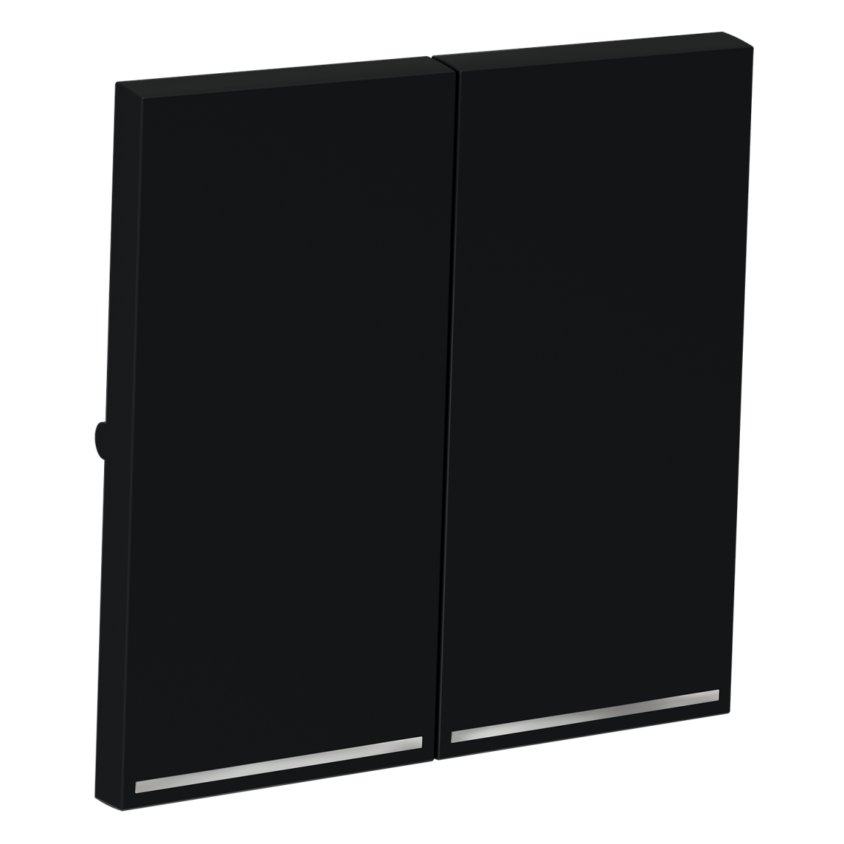 Клавиши для выключателя/переключателя двухклавишного с подсветкой Voltum S70 (графит) VLS000407