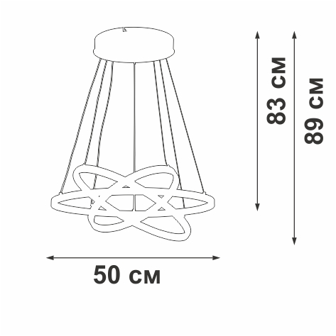 Подвесная люстра кольцо Vitaluce V2515DT-0/3S