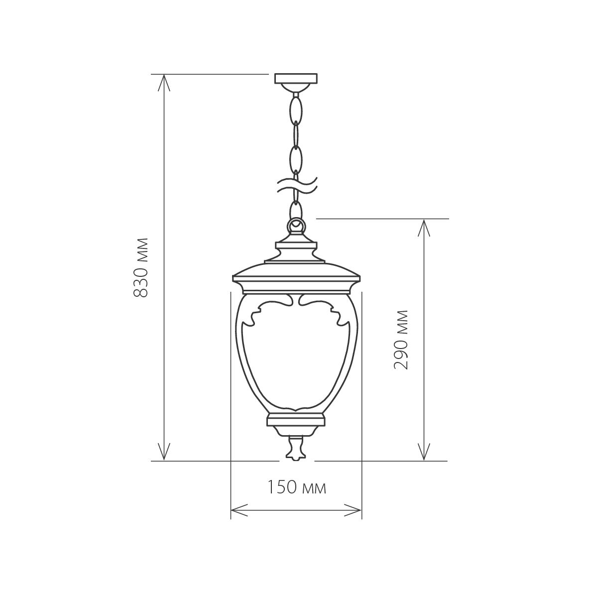 Уличный подвесной светильник Elektrostandard Andromeda H GLYF-8024H белое золото 4690389062087