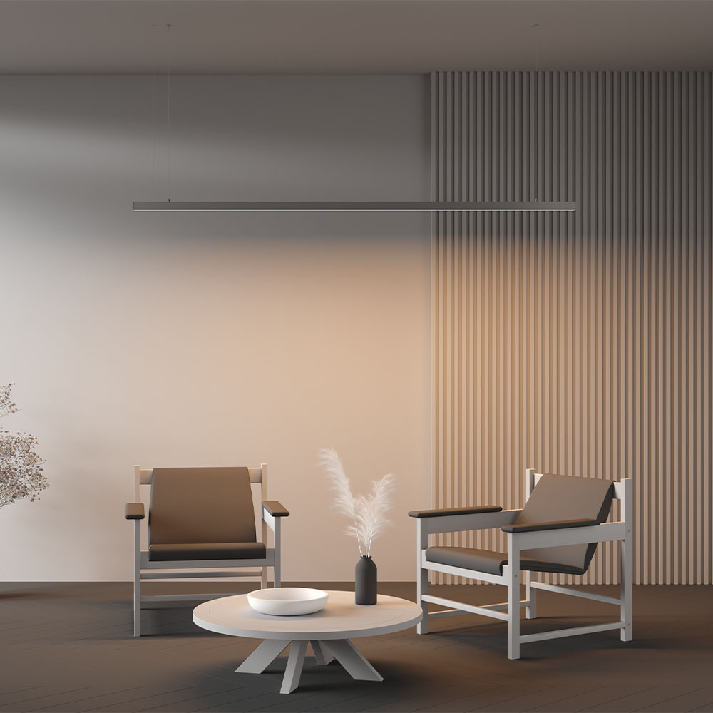 Линейный подвесной светильник Maytoni Technical 4000K 35x35 (Серебро, 2 м) LL312008