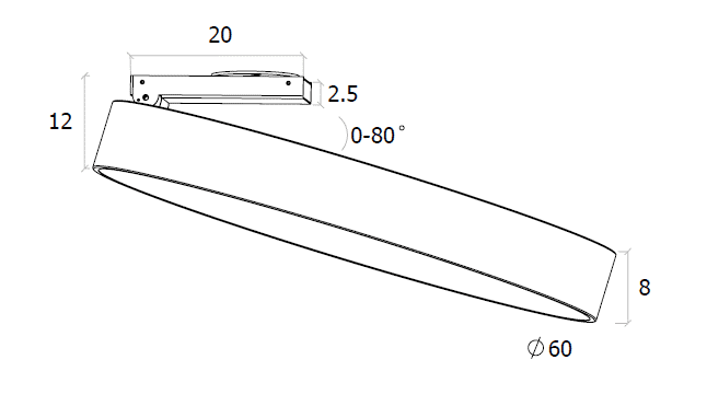 Спот DesignLed UF034-60-WH-NW 003008