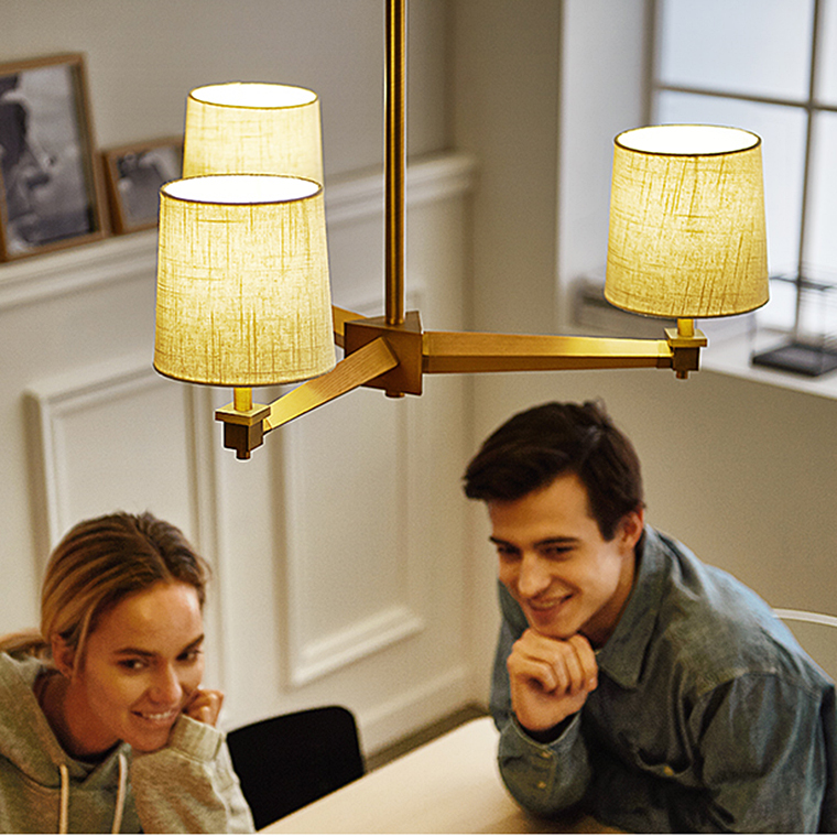 Люстра на штанге ImperiumLoft Stavra Jorgenson Beige/Light Wood 203577-26