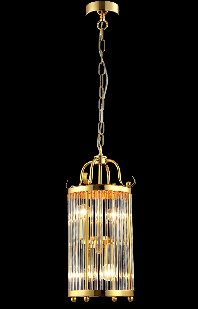 Подвесной светильник Crystal Lux Tadeo TADEO SP4 D200 GOLD/TRANSPARENTE