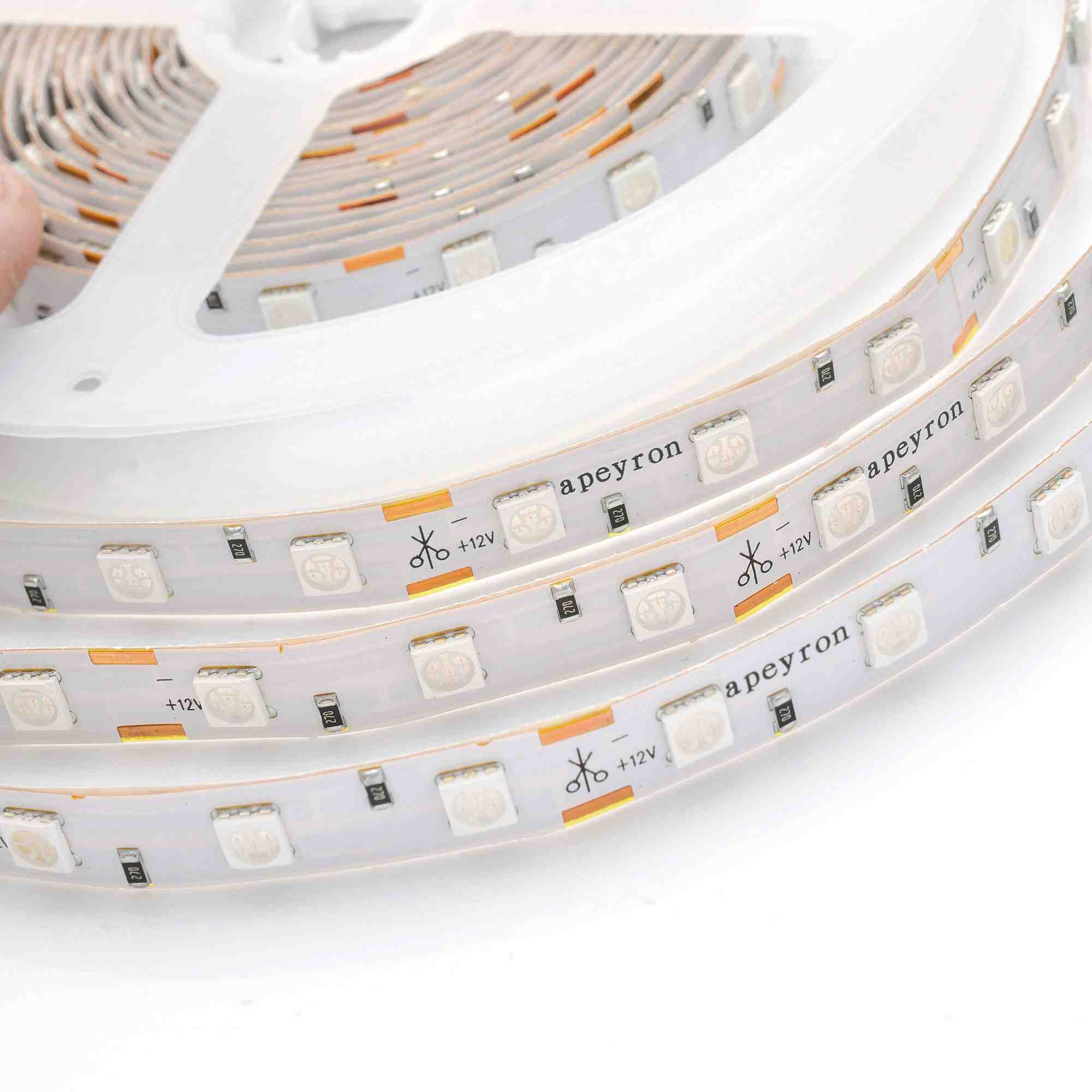 Светодиодная лента Apeyron 12В СТ 14,4Вт/м smd5050 60д/м IP20 5м зеленая 49BL