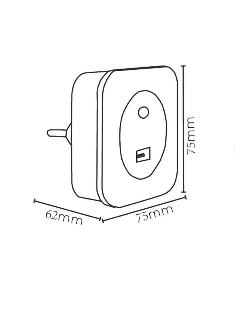 Настенный светодиодный светильник Lucide Led Night Light 22203/01/36