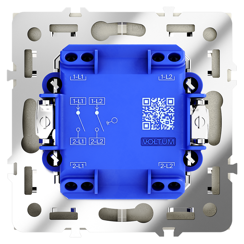 Выключатель двухклавишный Voltum S70 VLS020104