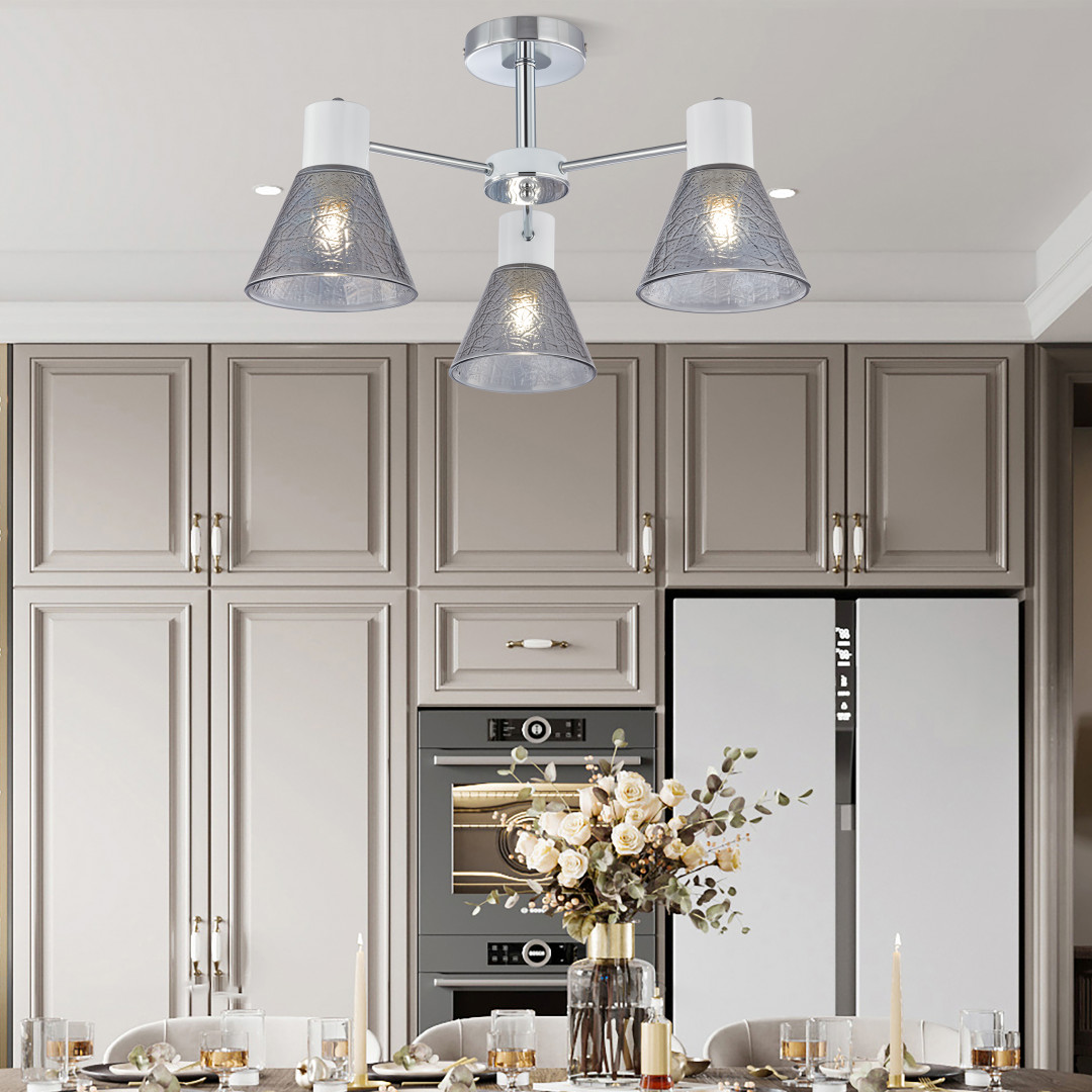 Люстра на штанге Arte Milano Napoli 322408/3 CR+WH