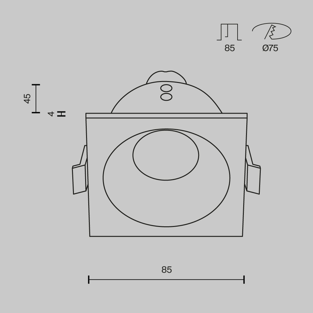 Встраиваемый светильник Maytoni Technical Downlight Zoom DL033-2-01W-1(N)