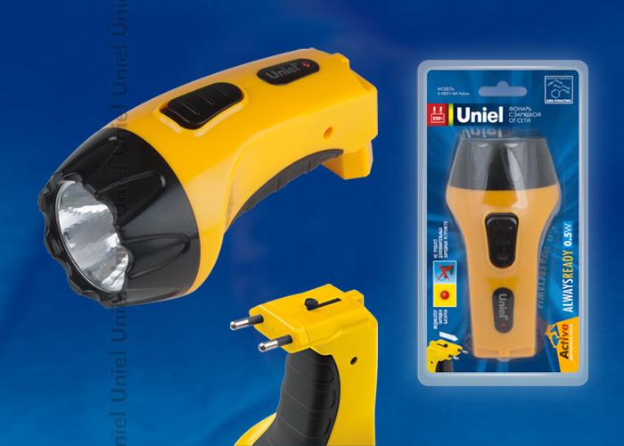 Ручной светодиодный фонарь (UL-00000791) Uniel от батареек 181х46 60 лм S-LD046-C Black