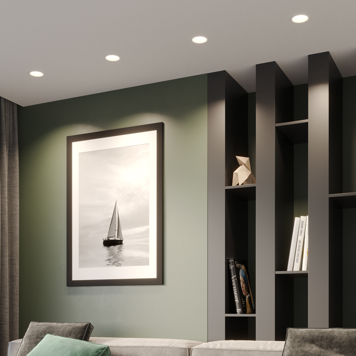 Встраиваемый светильник с переключателем цветовой температуры Novotech Wir Brillo 359862