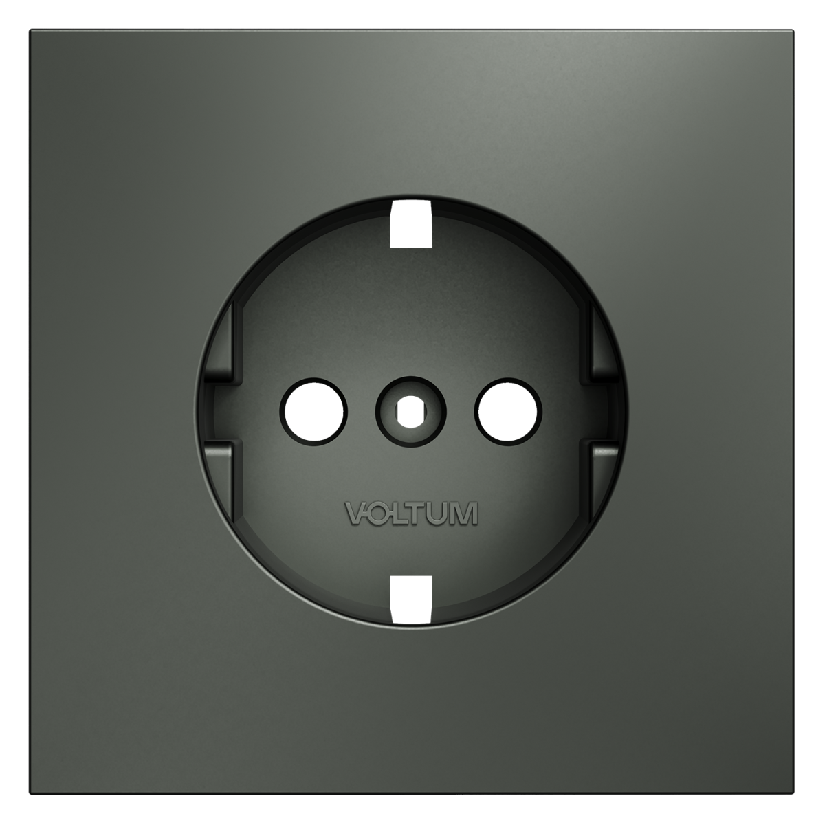 Накладка для розетки с заземлением Voltum S70 (титан) VLS000606