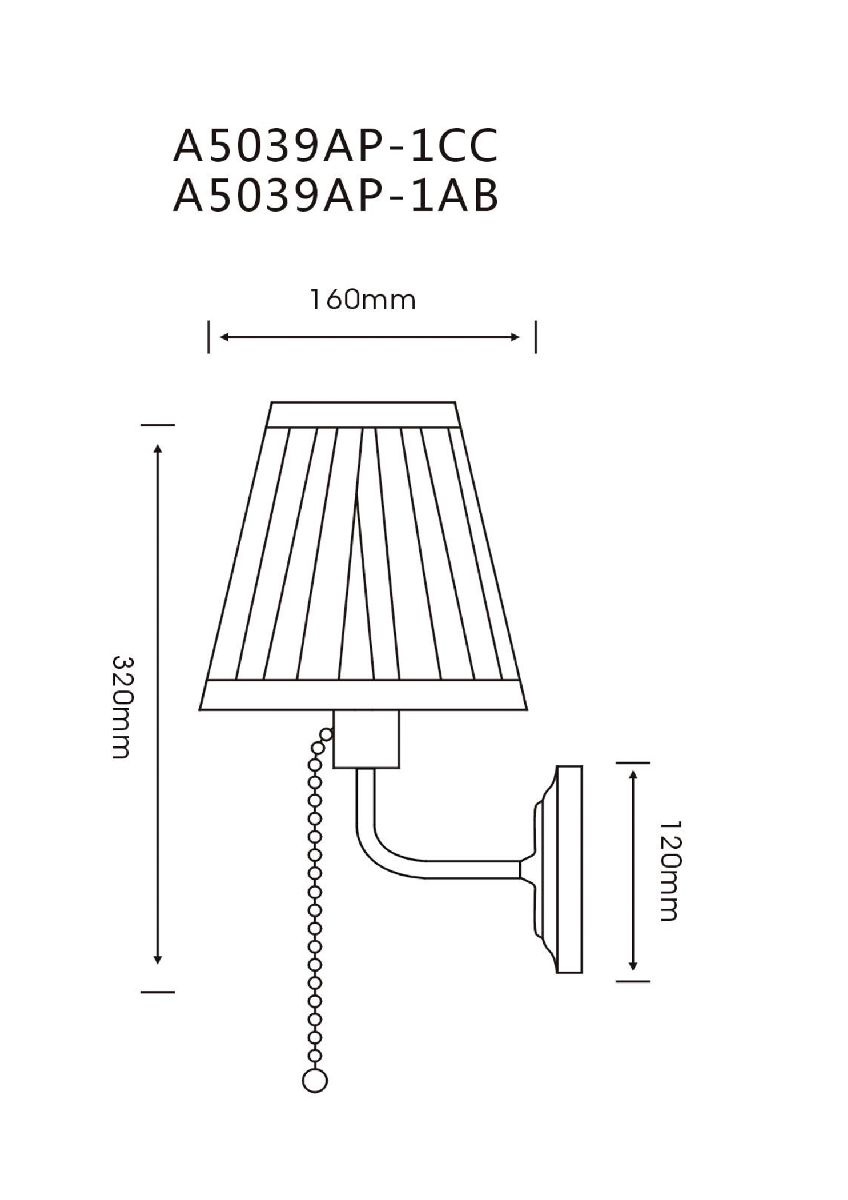 Бра на штанге Arte Lamp Marriot A5039AP-1AB