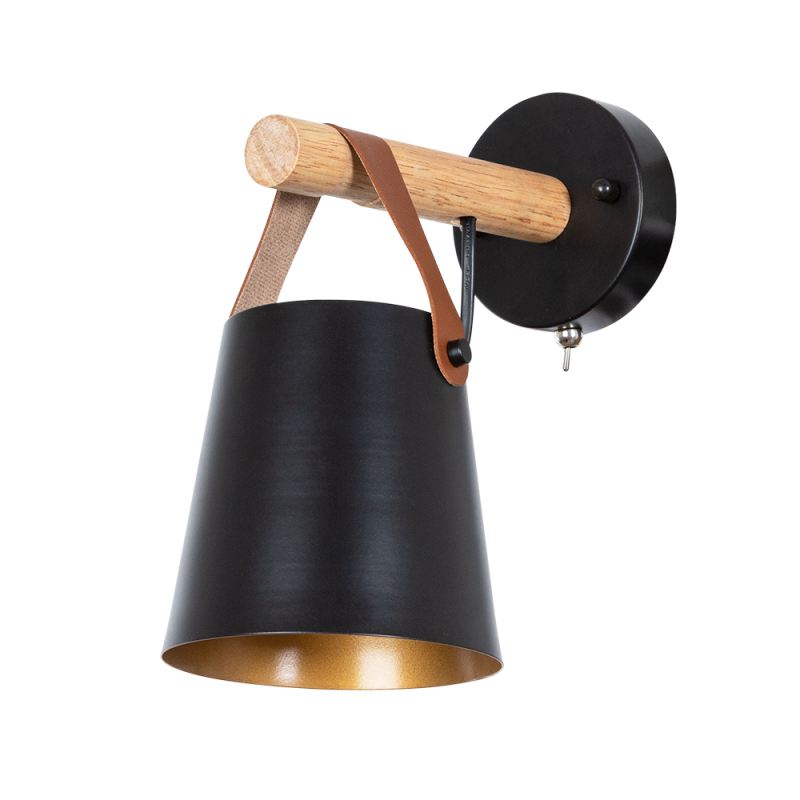 Бра с выключателем на корпусе Arte Lamp Thomas A7032AP-1BK