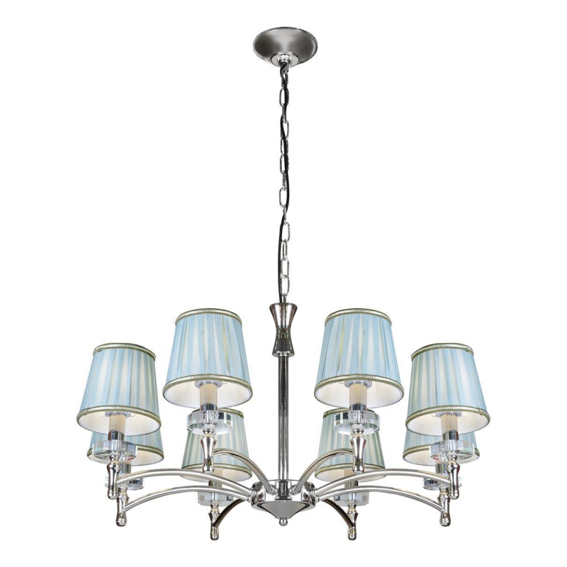 Подвесная люстра с тканевым абажуром iLamp Olivia 82336/8 CR