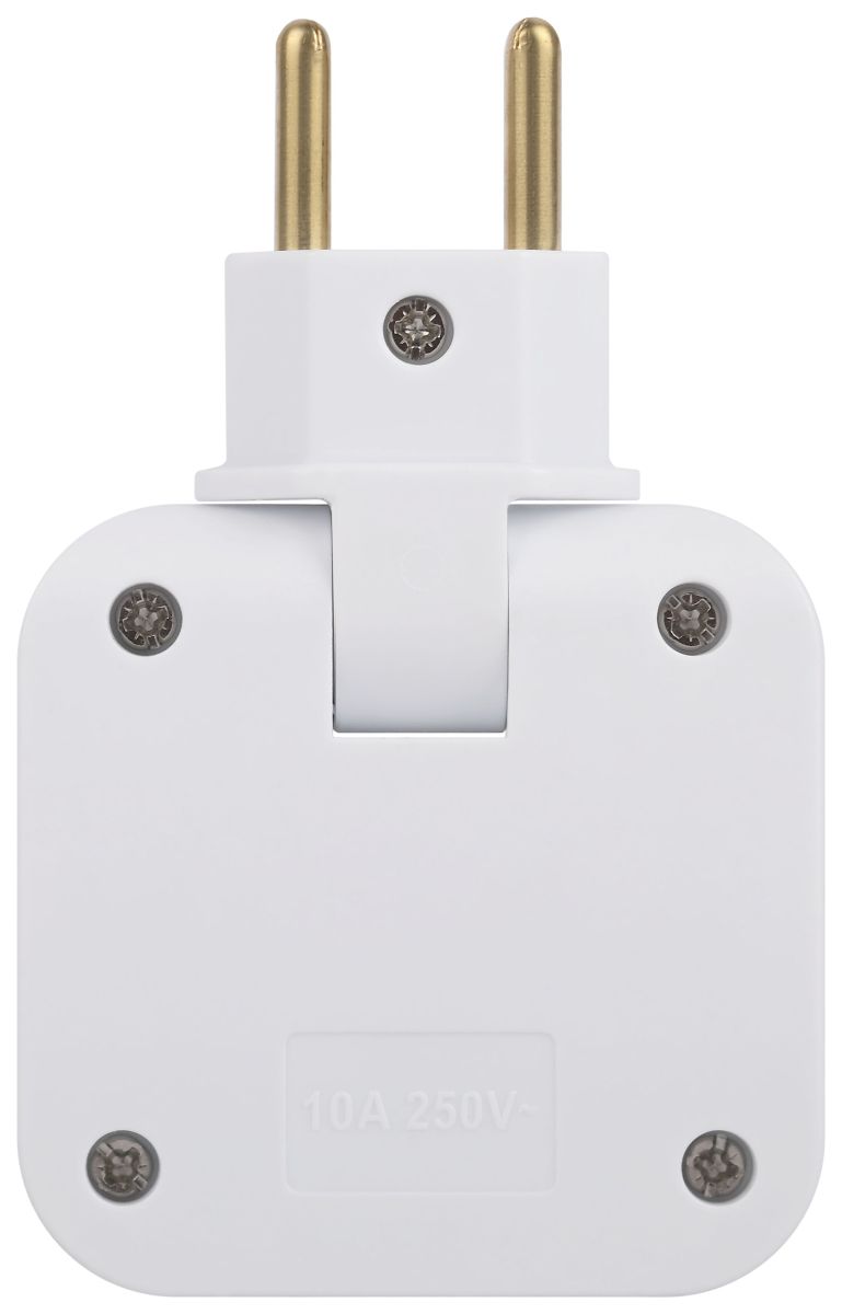 Разветвитель электрический Эра SPF-2-FL-USB поворотный на 2 розетки + 2USB 10А белый Б0069089