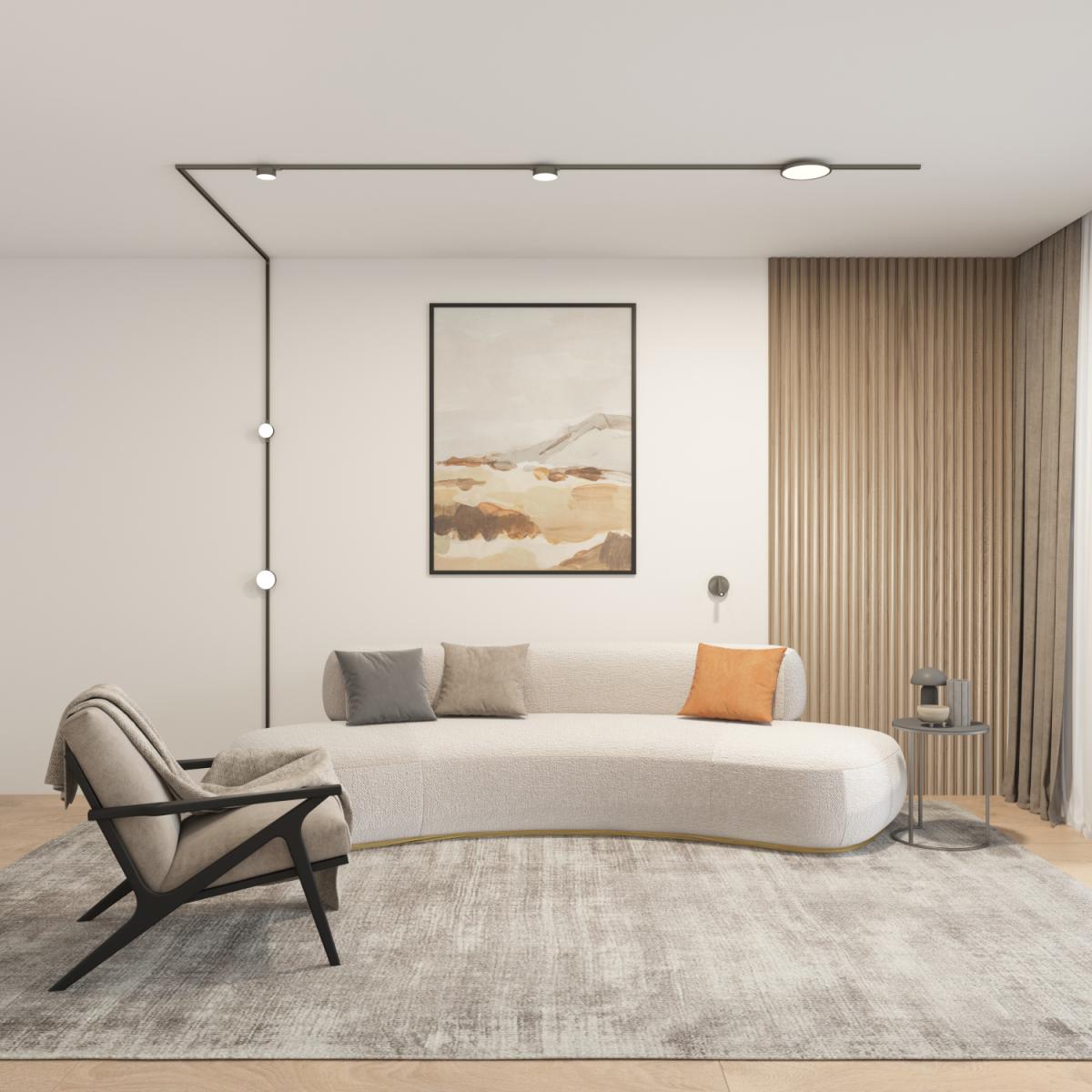 Трековый однофазный светильник Denkirs Shine flow DK5763-DN