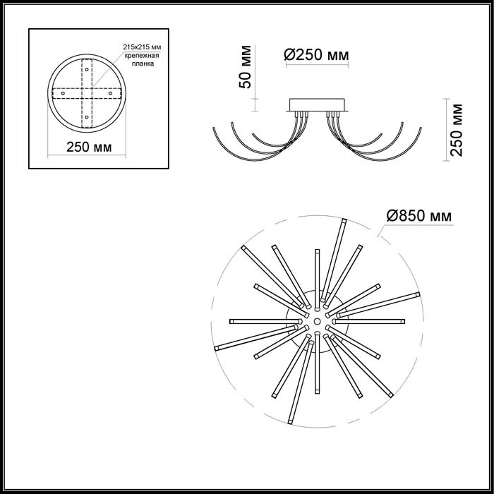 Потолочная светодиодная люстра Odeon Light Gia 4027/99CL