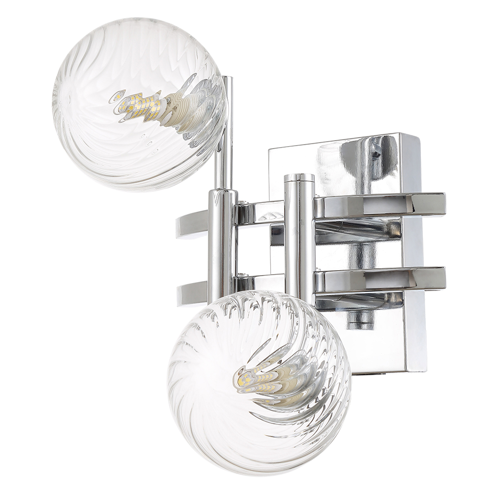 Бра в виде шара Crystal Lux LUXURY AP2 CHROME