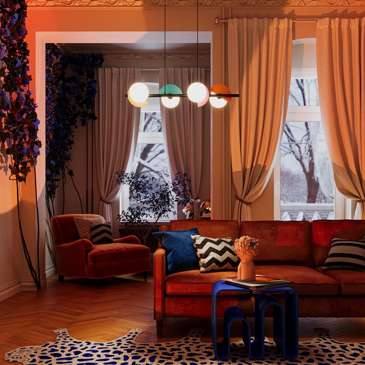 Подвесная люстра Freya Sepia FR5391PL-04CFL