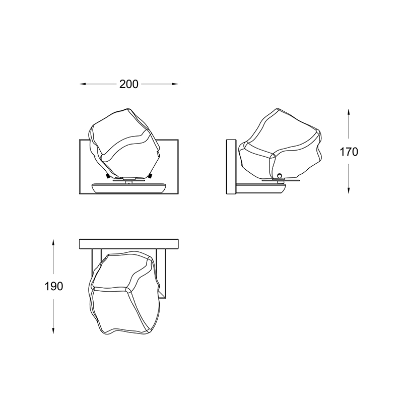 Бра Zumaline ROCK W0488-01A-B5AC