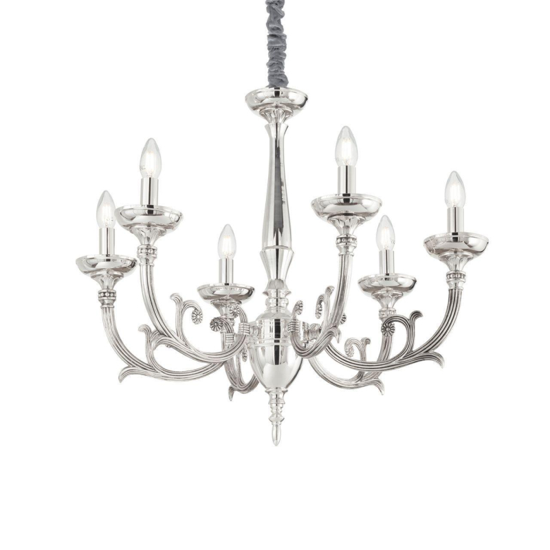 Подвесная люстра Ideal Lux Lancelot SP6 Argento 159874