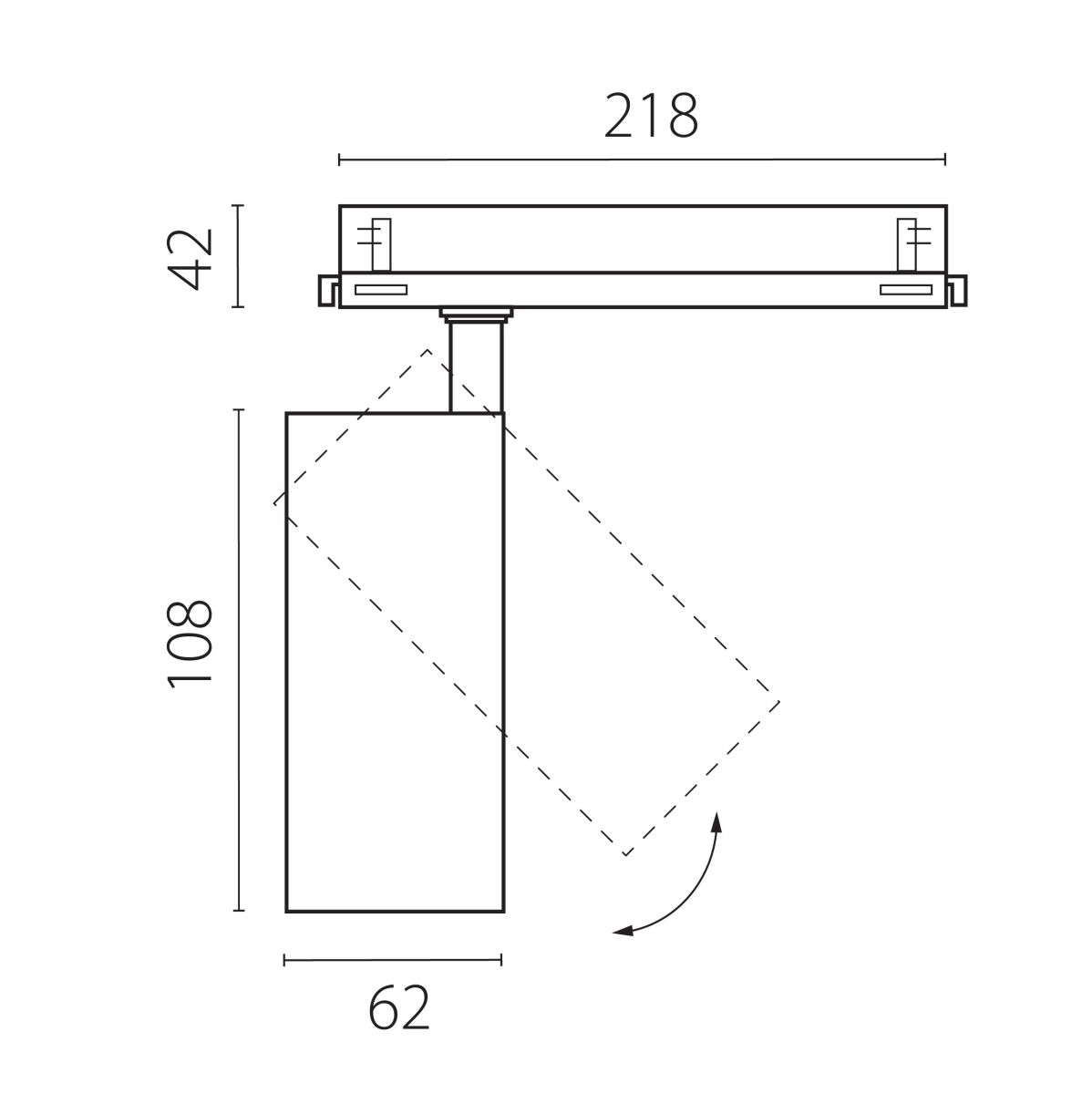 Трековый трехфазный светильник Quattro LED с управлением DALI Lightstar Alta Base A5147DALI