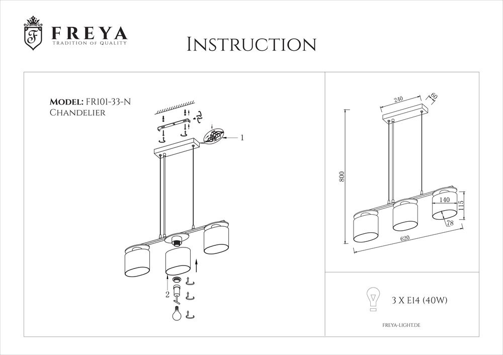 Подвесная люстра Freya Bice FR5101-PL-33-CN