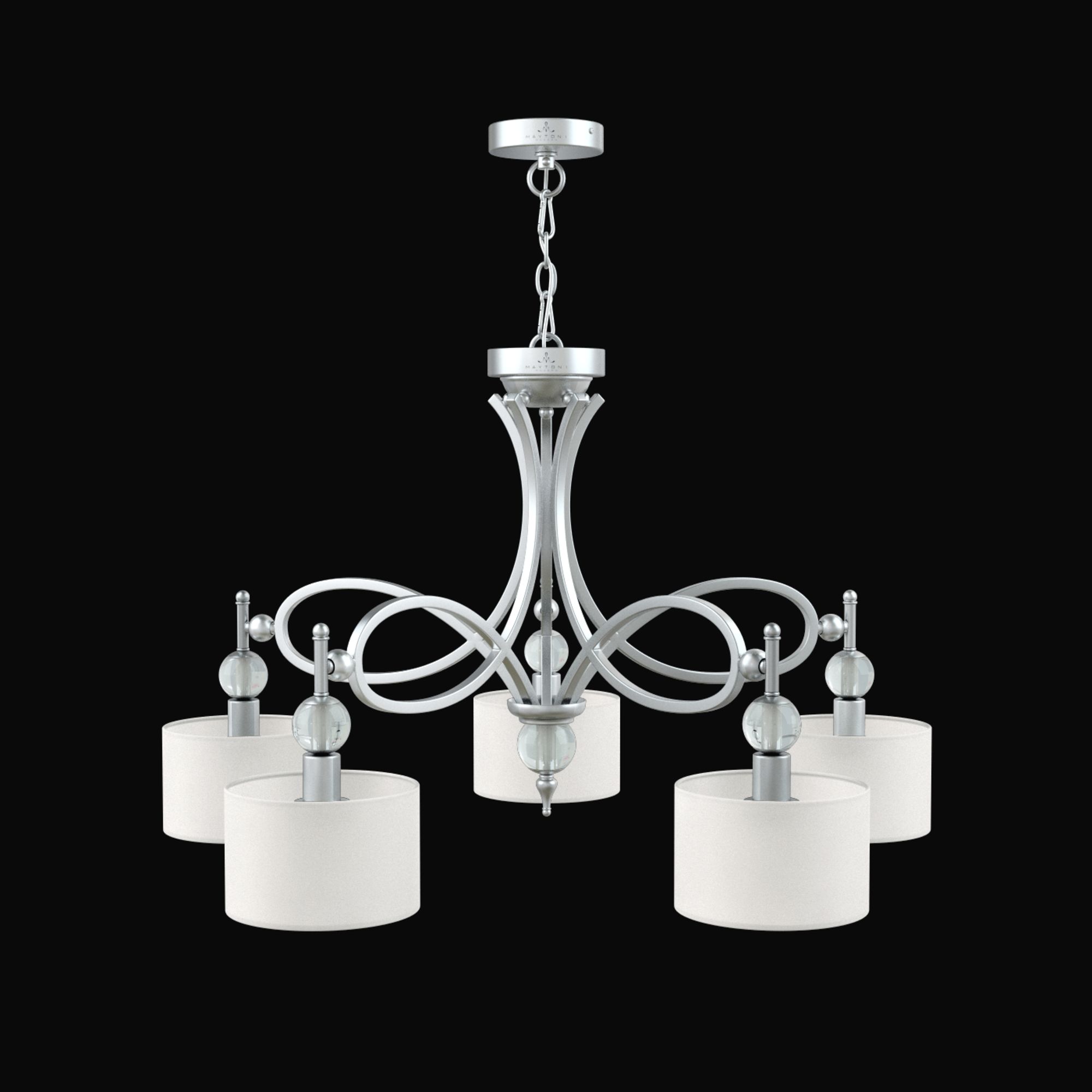 Подвесная люстра с абажуром из ткани Lamp4you Eclectic 2 M2-05-CR-LMP-Y-19