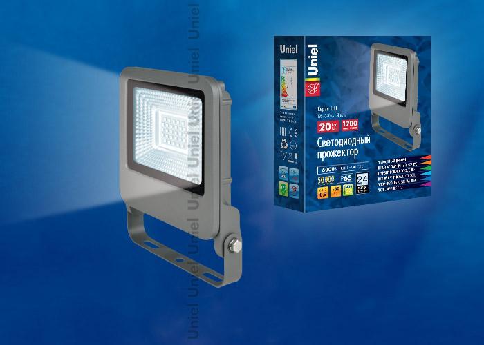 Прожектор светодиодный (UL-00002064) Uniel 20W 6000K ULF-F17-20W/DW