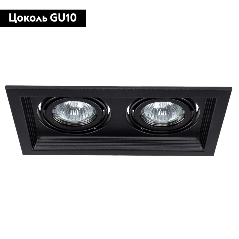 Встраиваемый светильник Arte Lamp Canis A6661PL-2BK УЦ