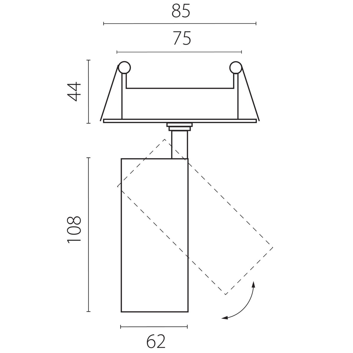 Встраиваемый светильник Lightstar Alta Base A5146RS