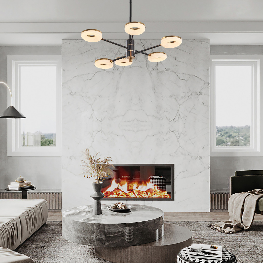 Люстра на штанге Arte Milano Ferrara 276699/6 BK/GD