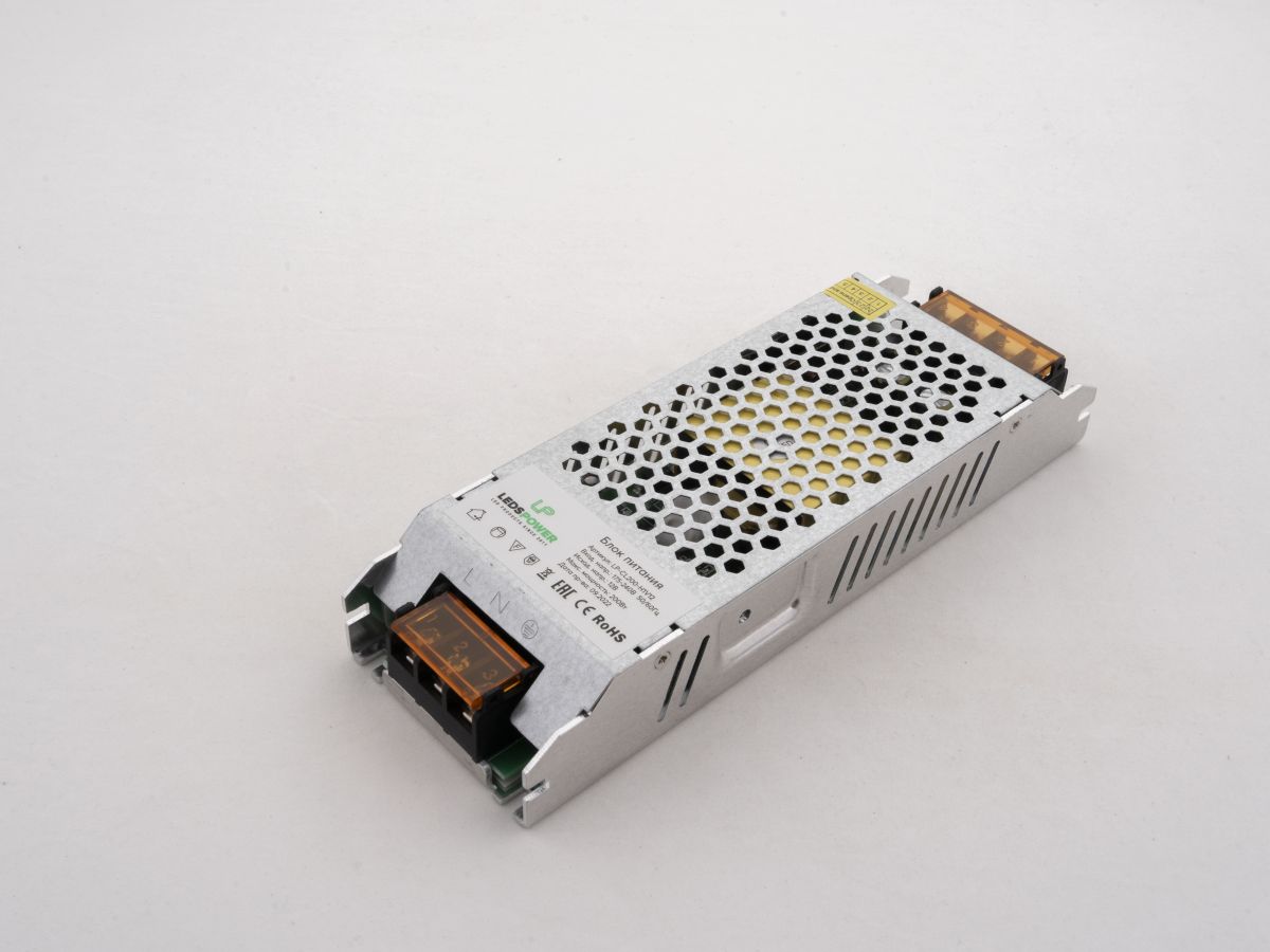 Блок питания LEDS POWER 100Вт 12В IP67 алюминий SLIM 003085