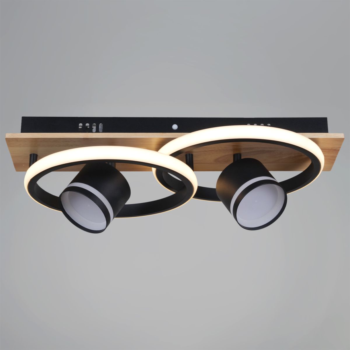 Потолочный светильник Reluce 29560-0.3-2+2 BK+WOOD