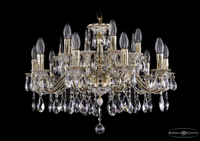 Подвесная люстра Bohemia Ivele Crystal 1703/12+4/225/A/GW/Shpil