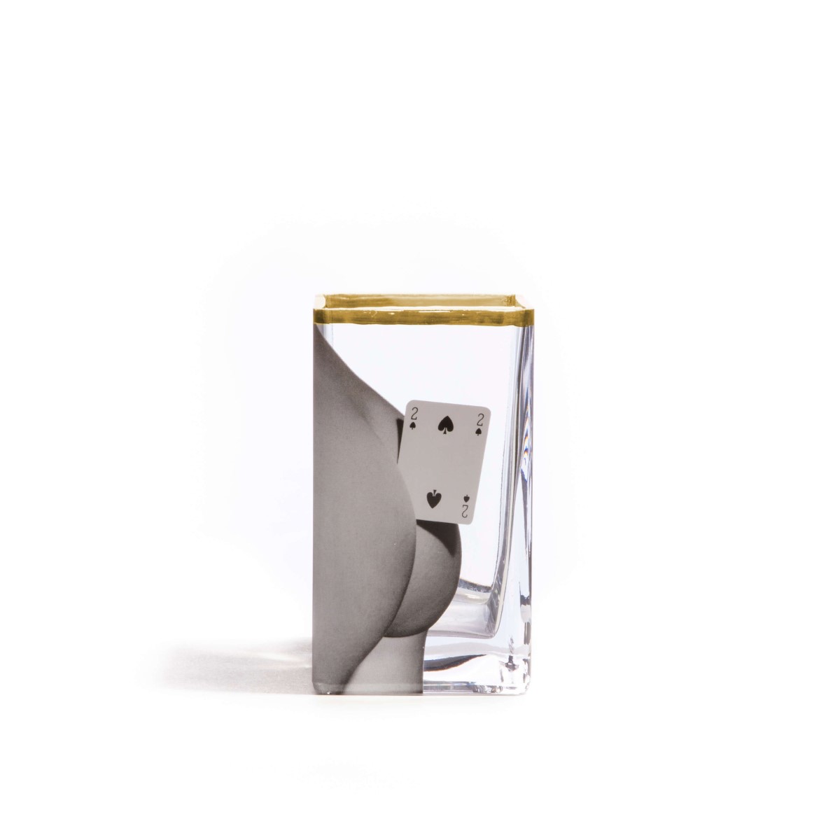 Ваза Two of Spades Small Seletti Toiletpaper Glass Vase 14122