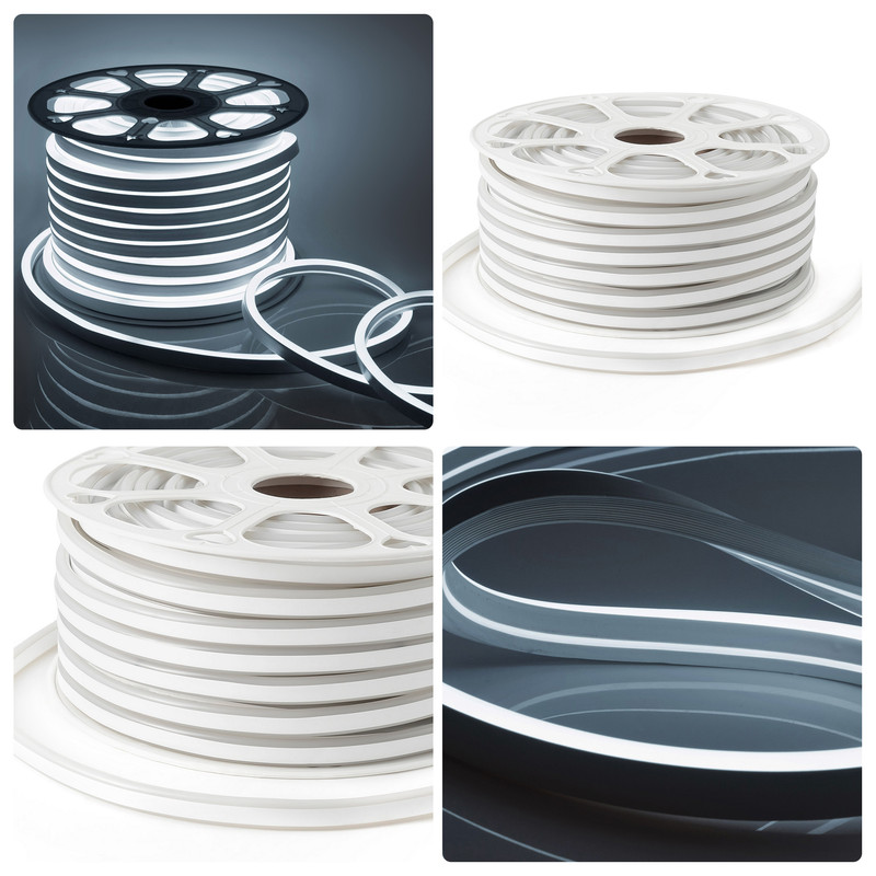 Светодиодный неон Apeyron Стандарт 220В 2835 8Вт/м холодный белый 50м IP65 10-71