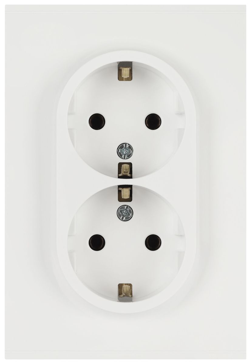 Розетка Эра Arktik 16-2104-08 двойная с заземлением 2X2P+E Schuko 16А-250В белый матовый Б0070451