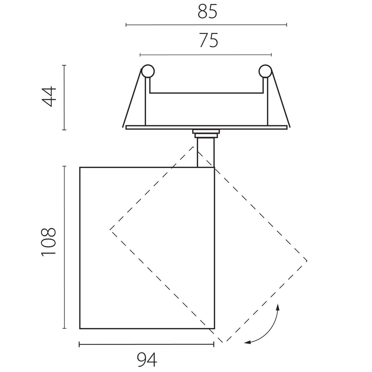 Встраиваемый светильник Lightstar Alta Base A5447RS