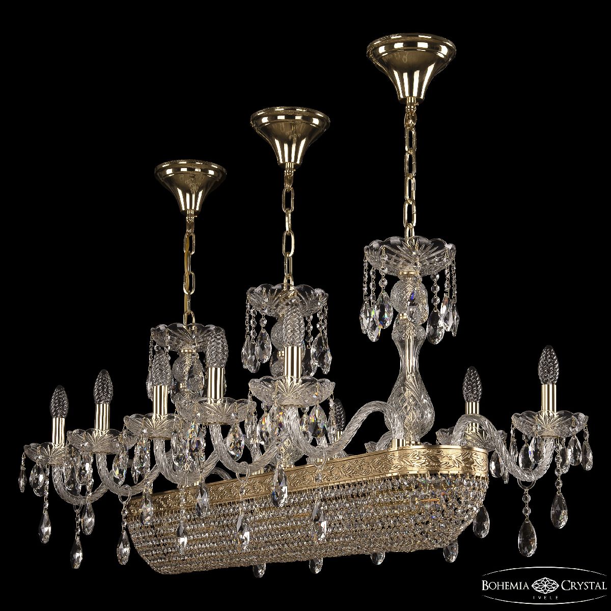 Подвесная люстра Bohemia Ivele Crystal 1452/10/195/1000 G