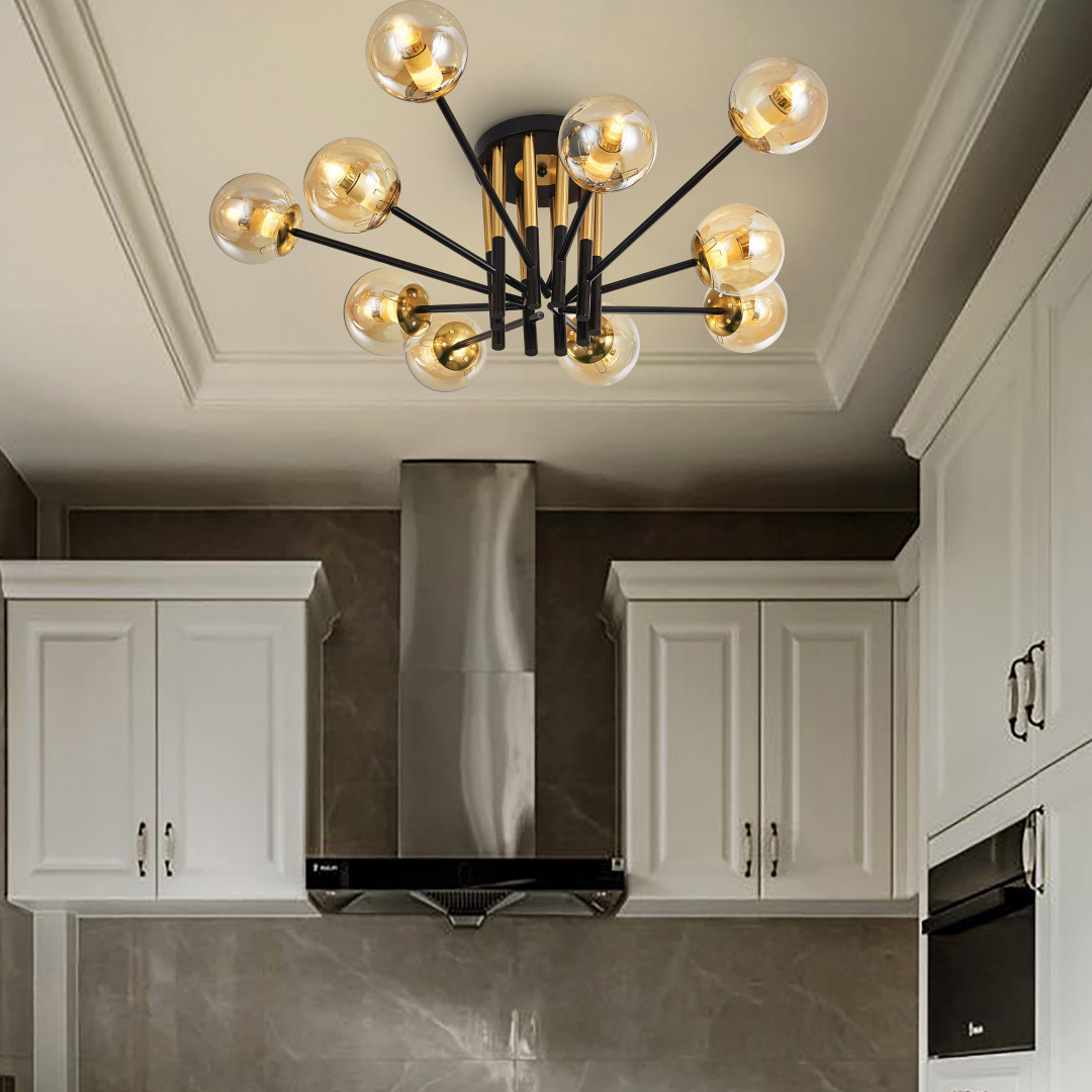 Потолочная люстра Arte Milano Neapolis 273708/10 BK/GD