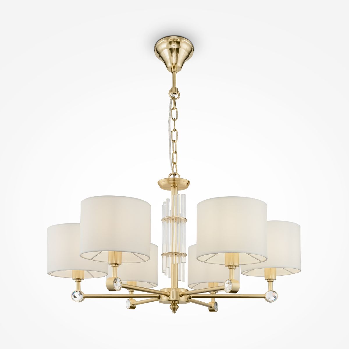 Подвесная люстра с абажуром из ткани Maytoni Alloro MOD088PL-06BS